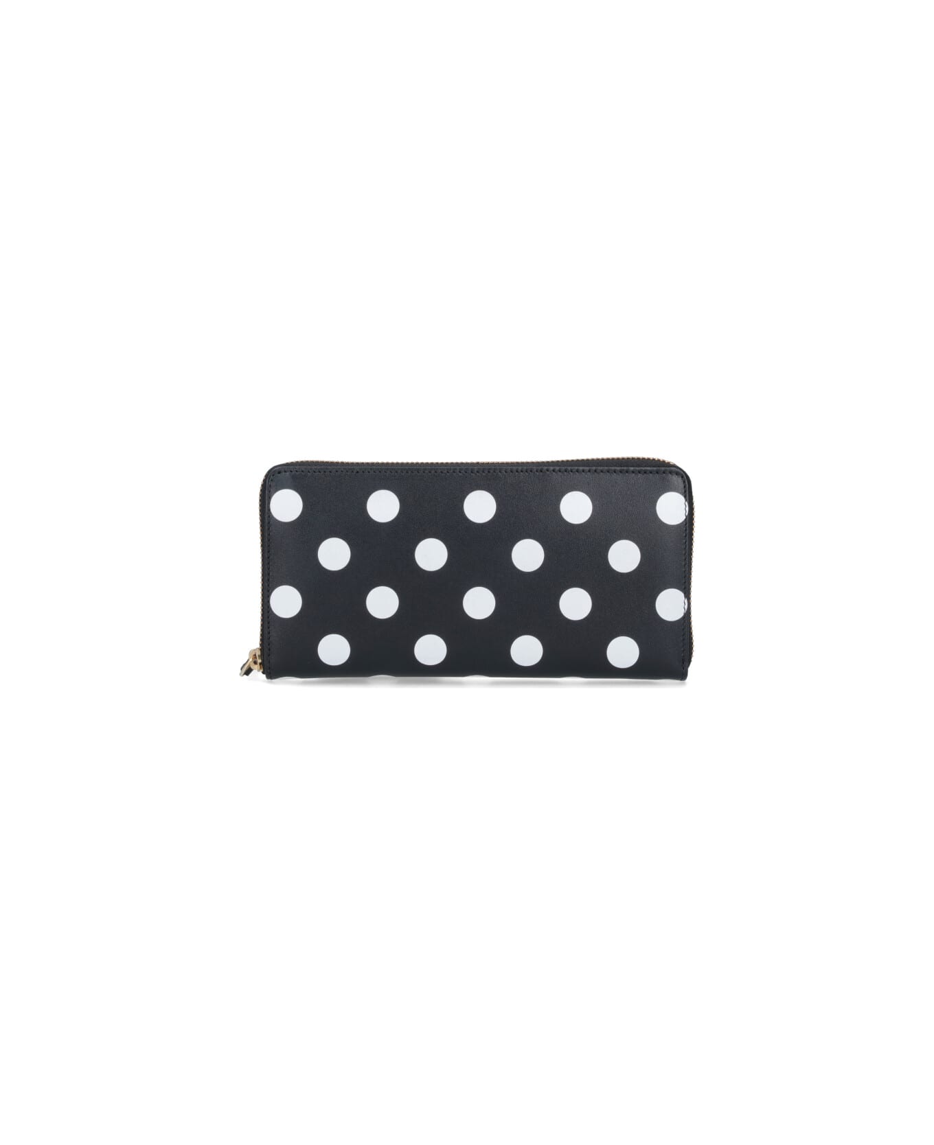 Comme des Garçons Wallet Polka Dot Zip Wallet - Black  
