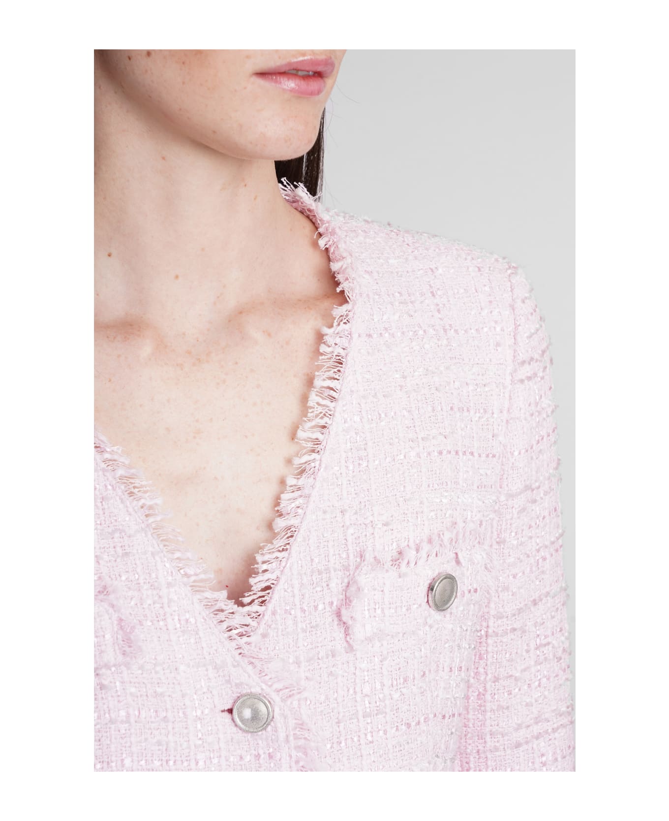Tagliatore 0205 Dharma Casual Jacket In Rose-pink Cotton - rose-pink カーディガン