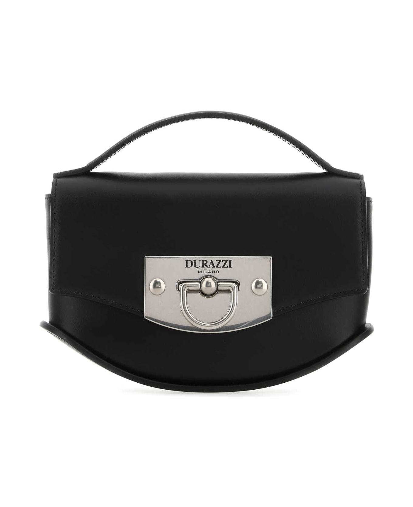 Durazzi Milano Black Leather Mini Swing Handbag - BLACK
