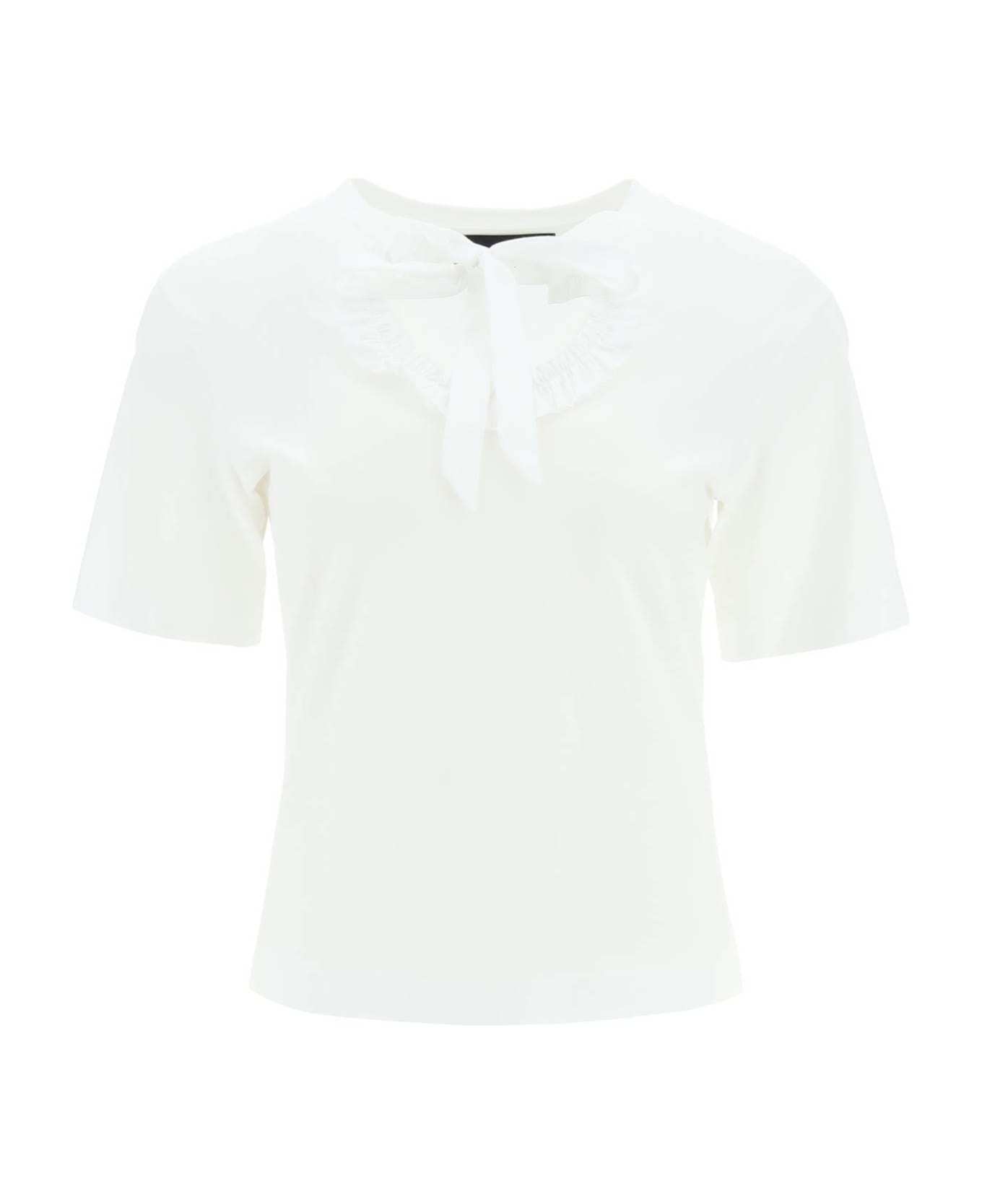 Simone Rocha T-shirt With Heart-shaped Cut-out - WHITE (White)