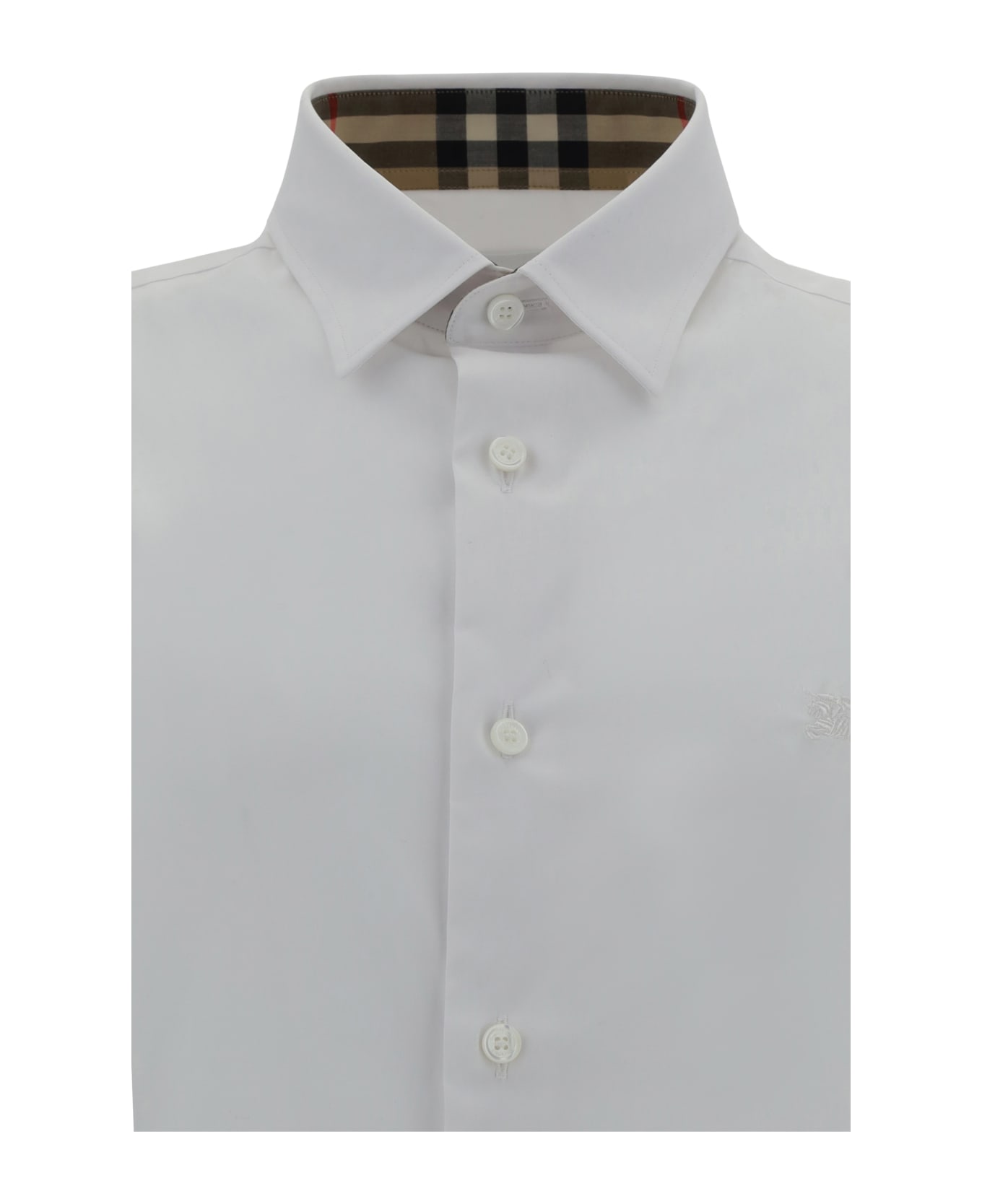 Burberry Sherfield Shirt In White Cotton - White