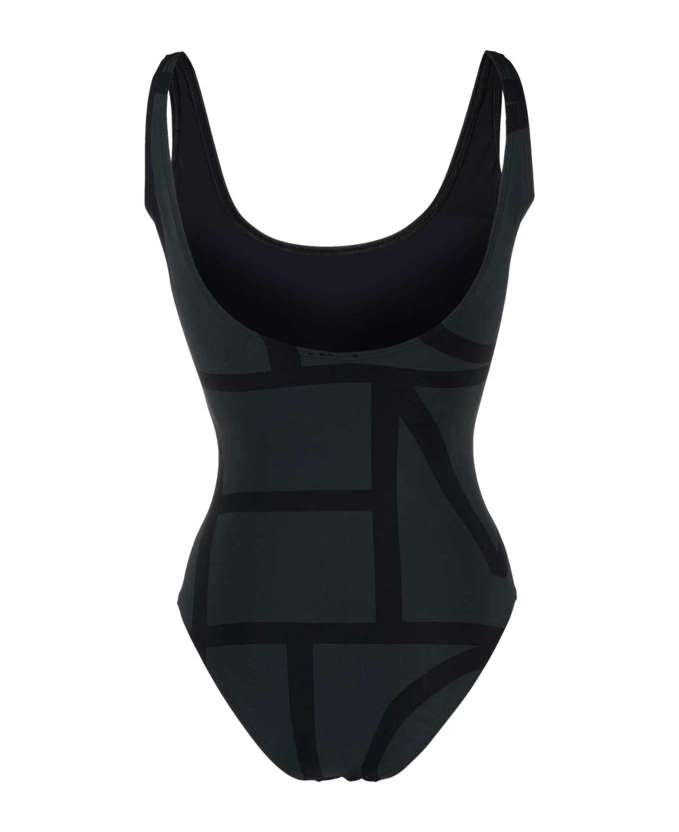 Totême Monogram Swimsuit - Black Monogram