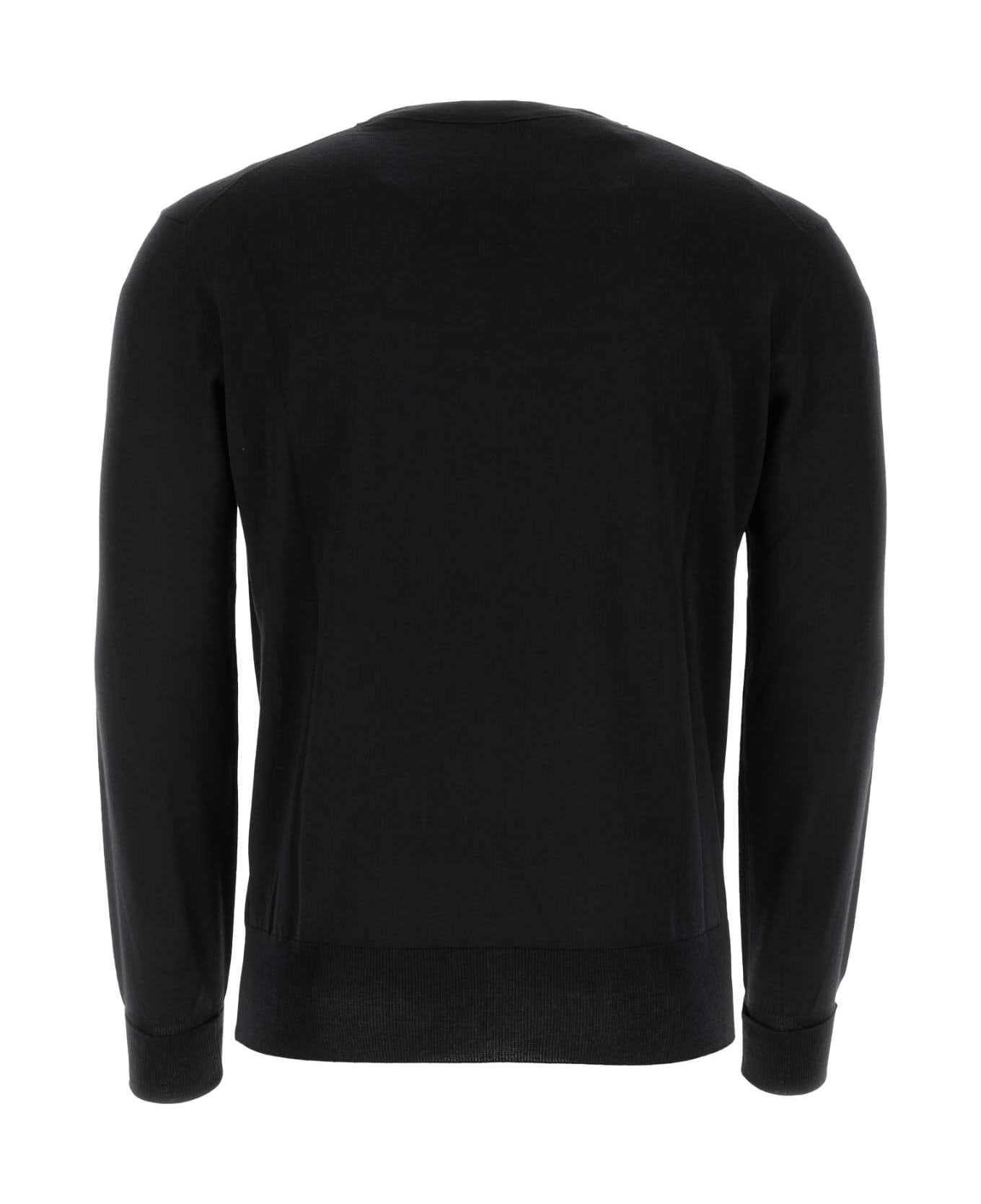 PT Torino Black Wool Sweater - 0990