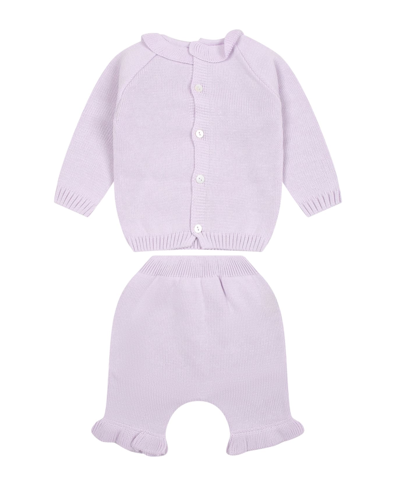 Little Bear Wisteria Birth Suit For Baby Girl - Violet