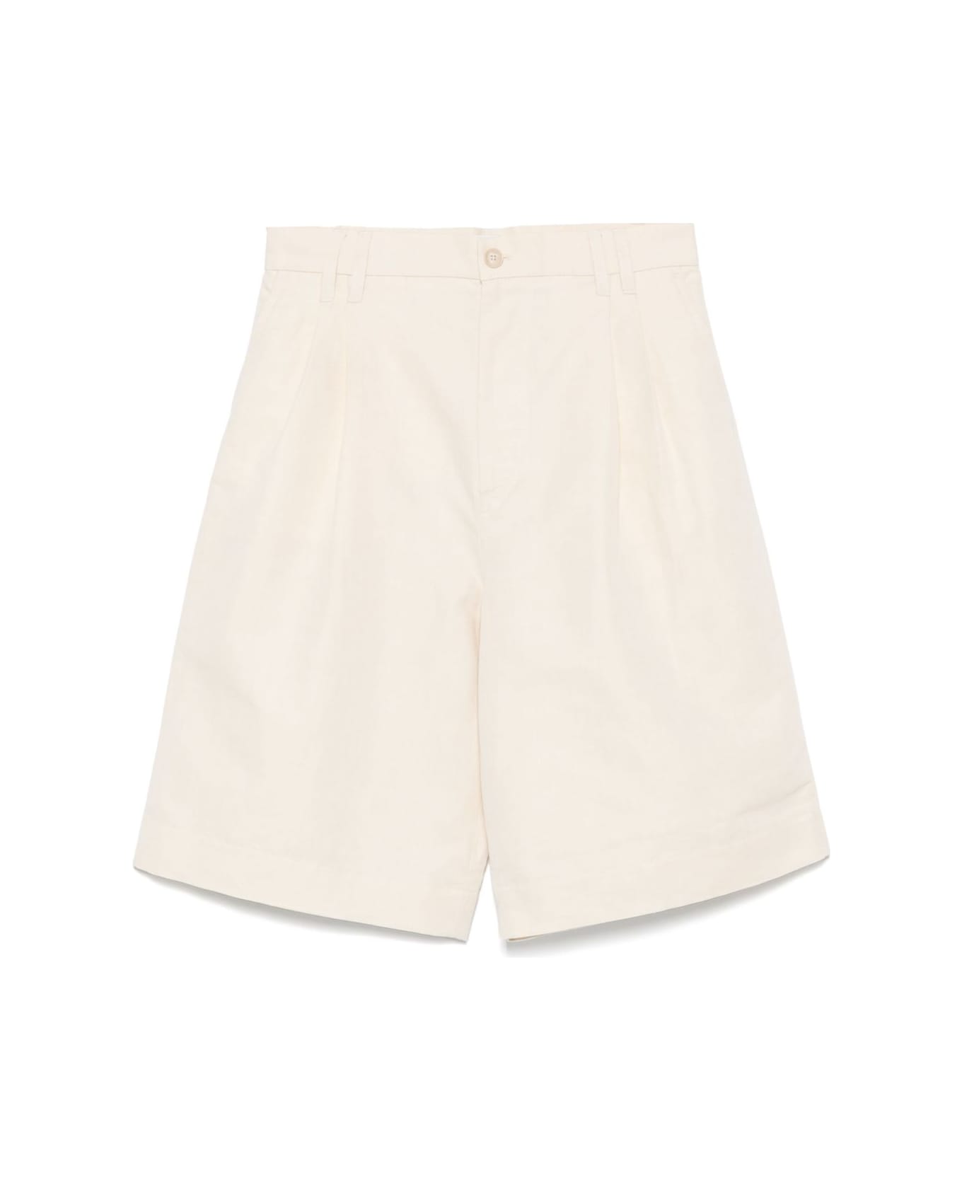 Filippa K Linen And Cotton Blend Shorts - White
