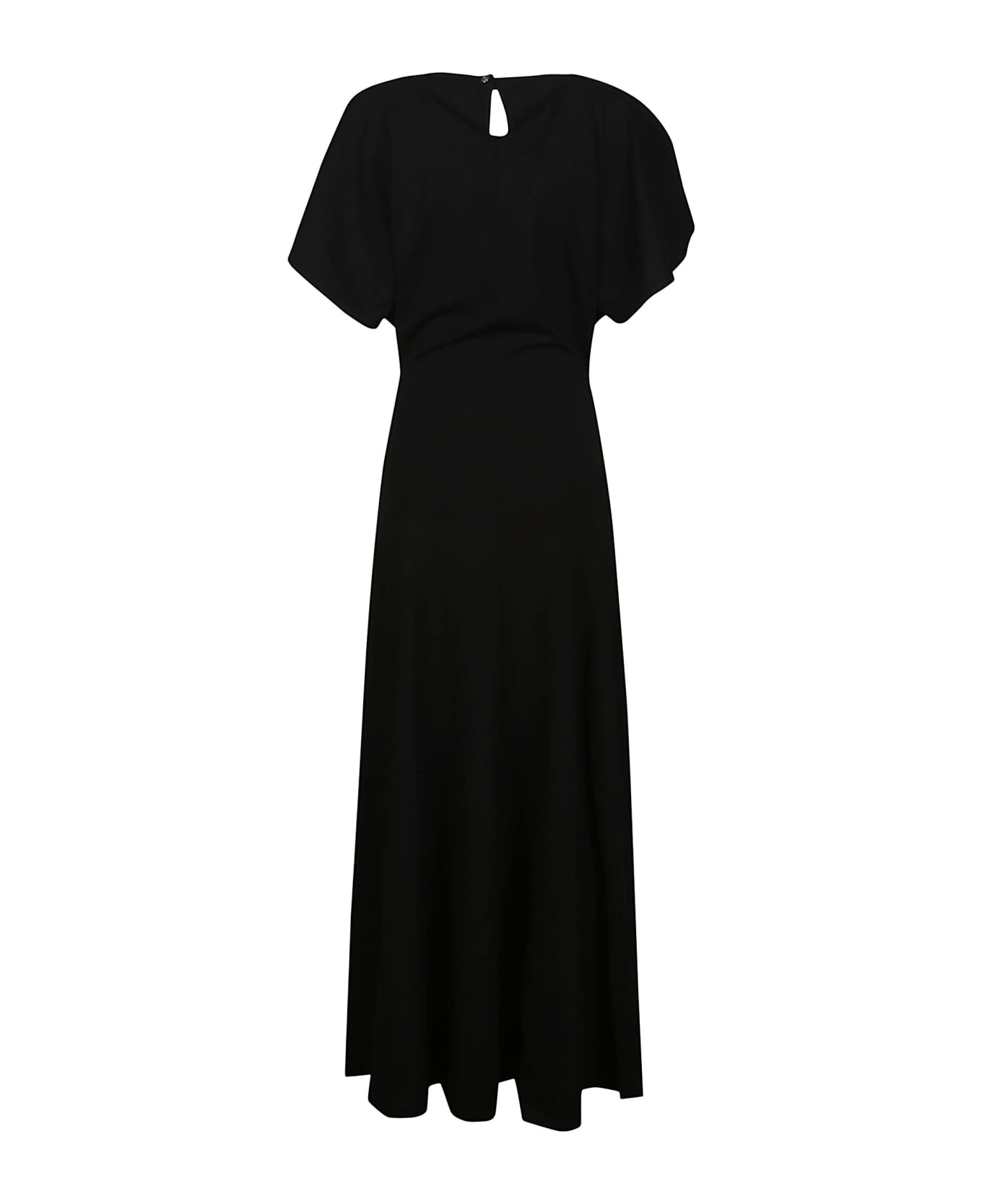 Paco Rabanne Short Sleeve Long Dress - Black