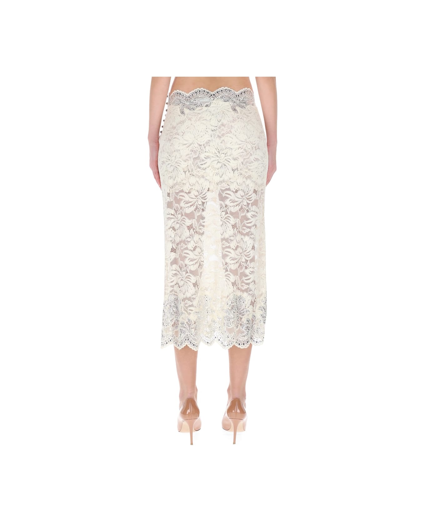 Paco Rabanne Midi Skirt "jupe" - IVORY