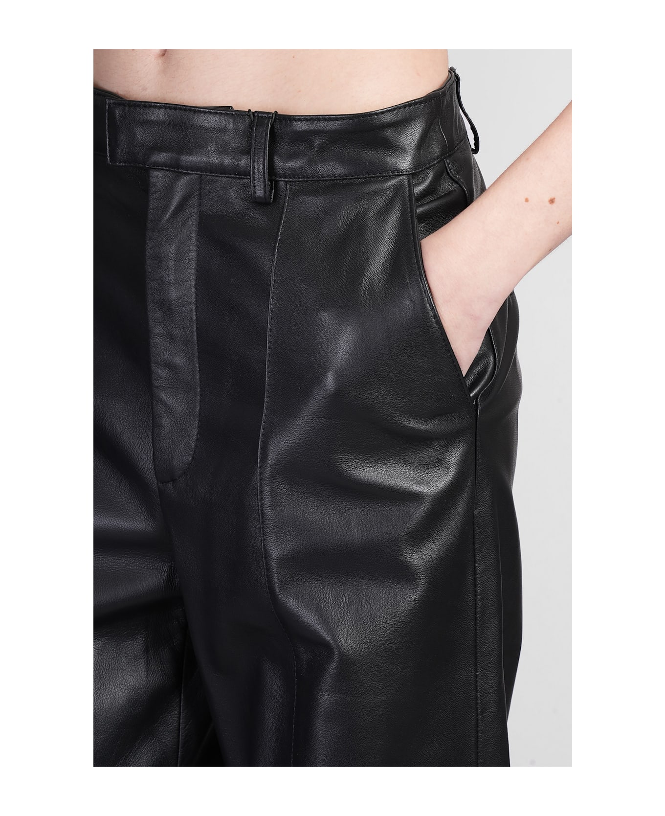 Giuseppe di Morabito Pants In Black Leather - black