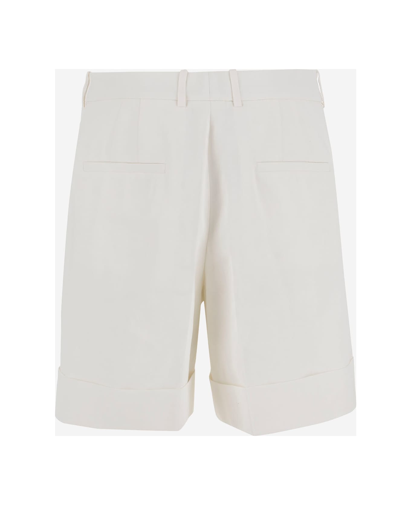 Jil Sander Short Linen Pants - White