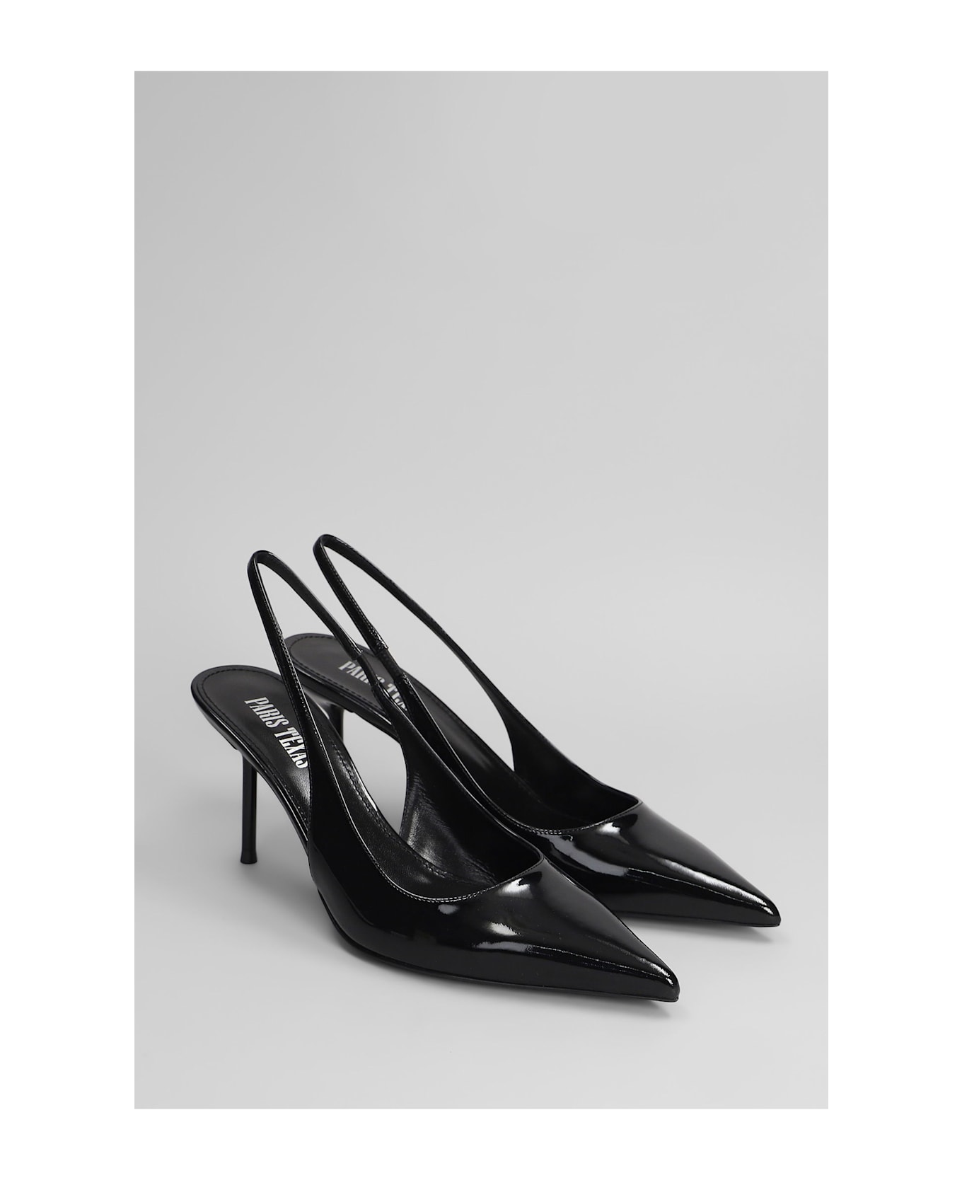 Paris Texas Lidia Slingback 70 Pumps In Black Patent Leather - black