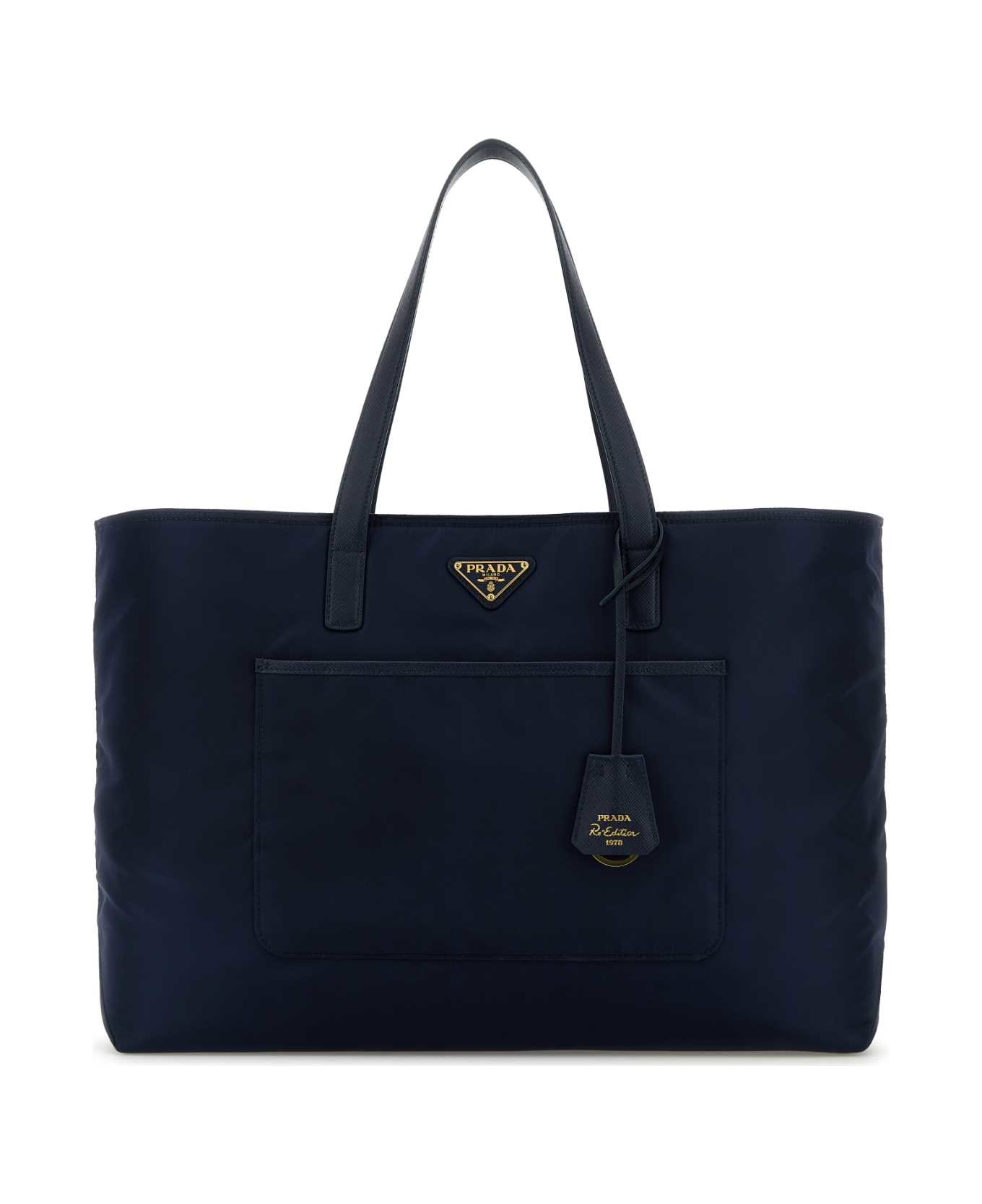 Prada Blue Re-nylon Large Re-edition 1978 Shopping Bag - BALTICO