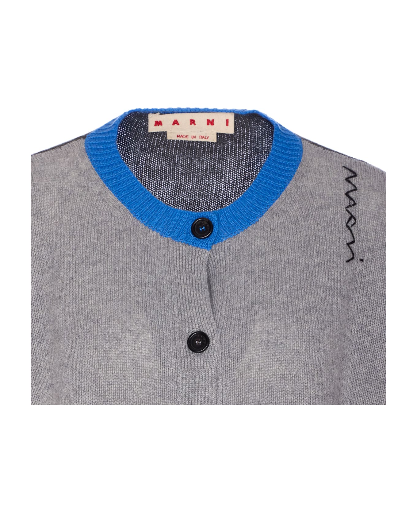 Marni Colour Block Cardigan - Grey