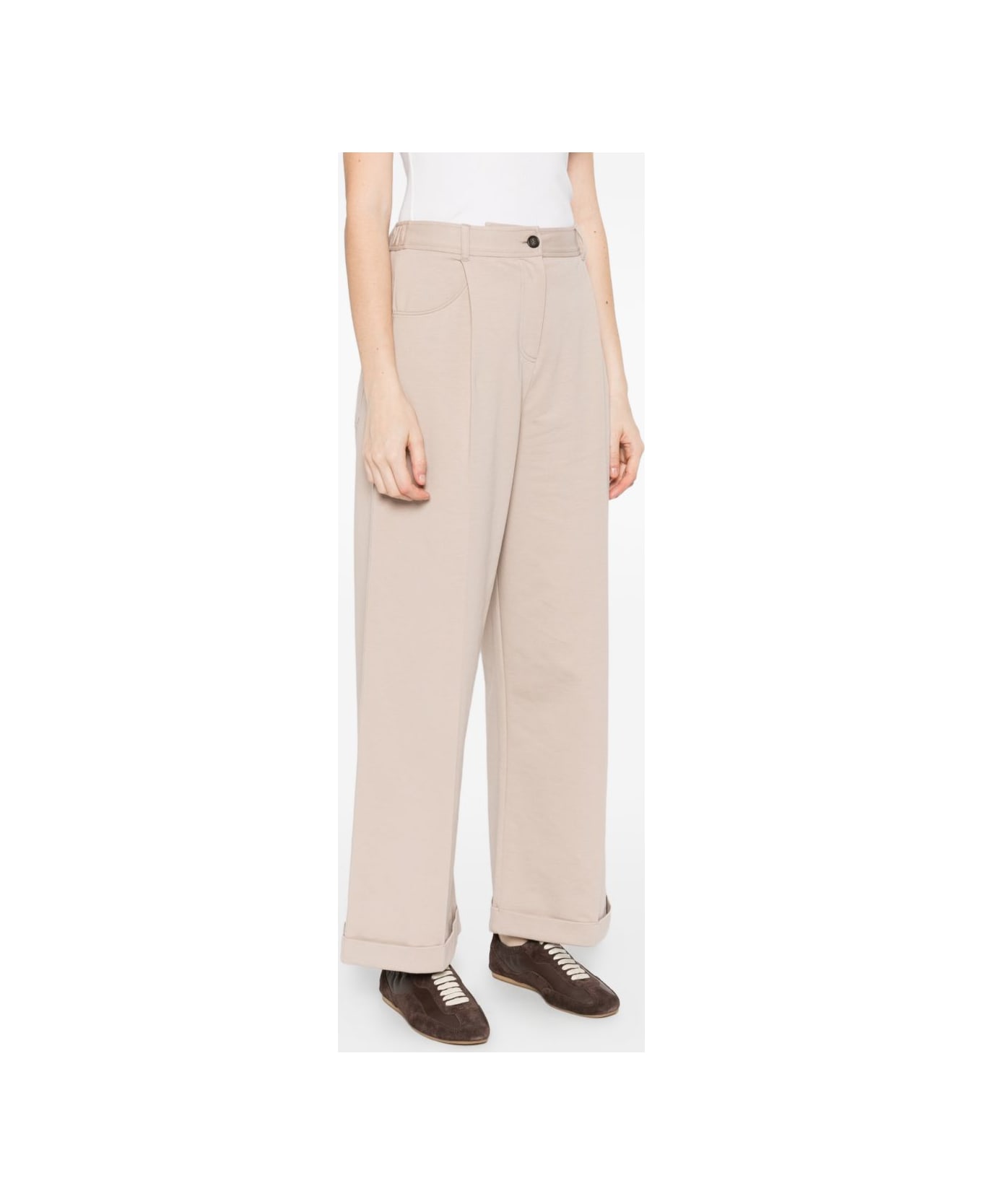Brunello Cucinelli Cotton Trousers - Beige