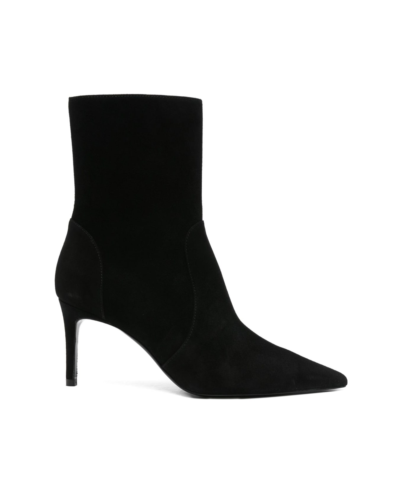 Stuart Weitzman Black Suede Ankle Boot - Black
