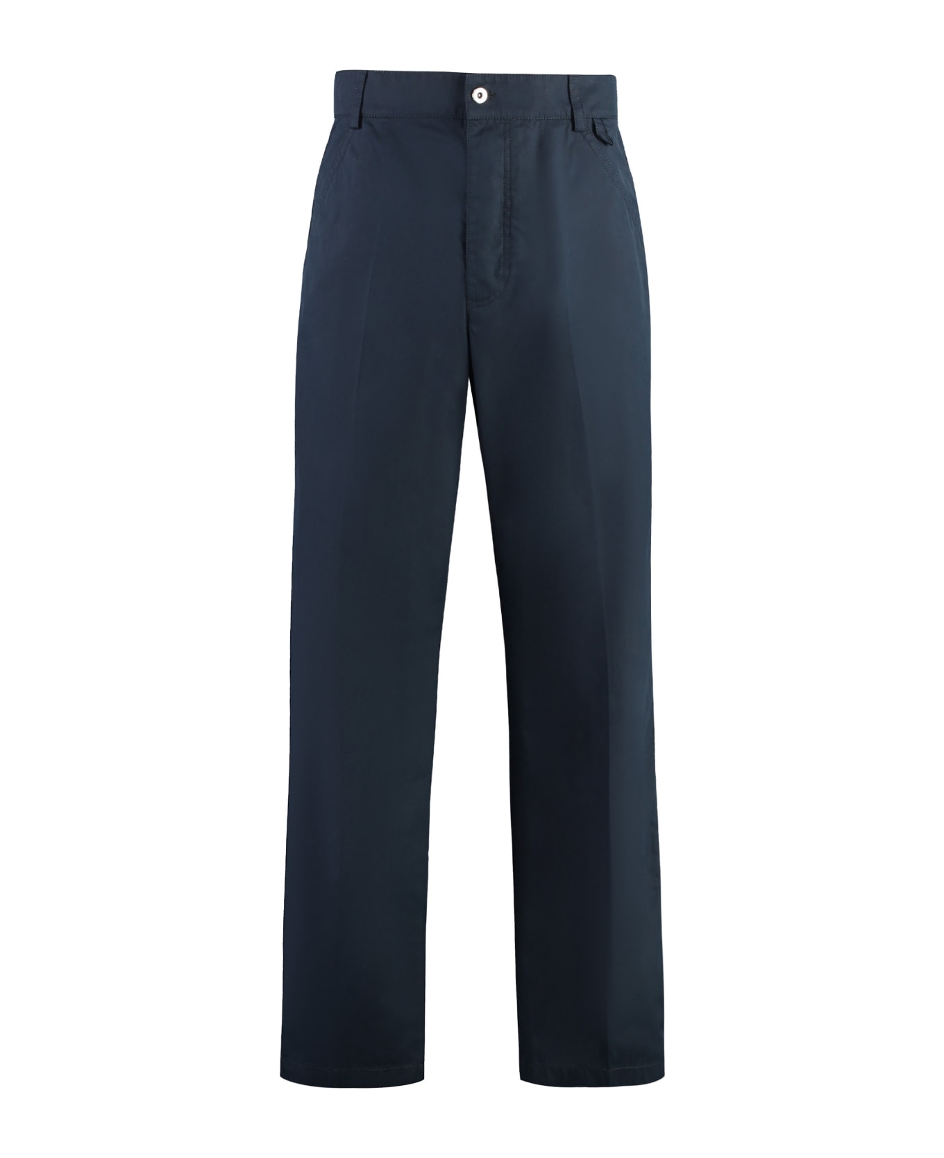 Bottega Veneta Navy Blue Cotton Pant - blue