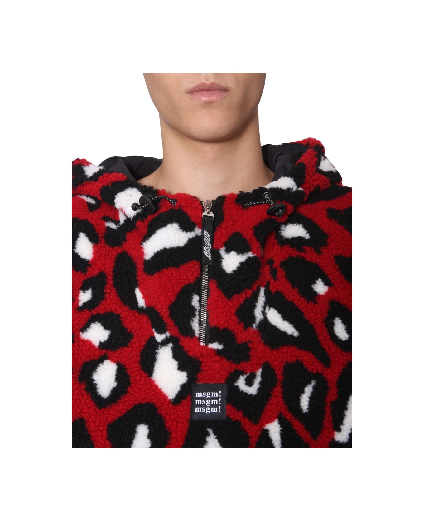 MSGM Shearling Jacket - RED
