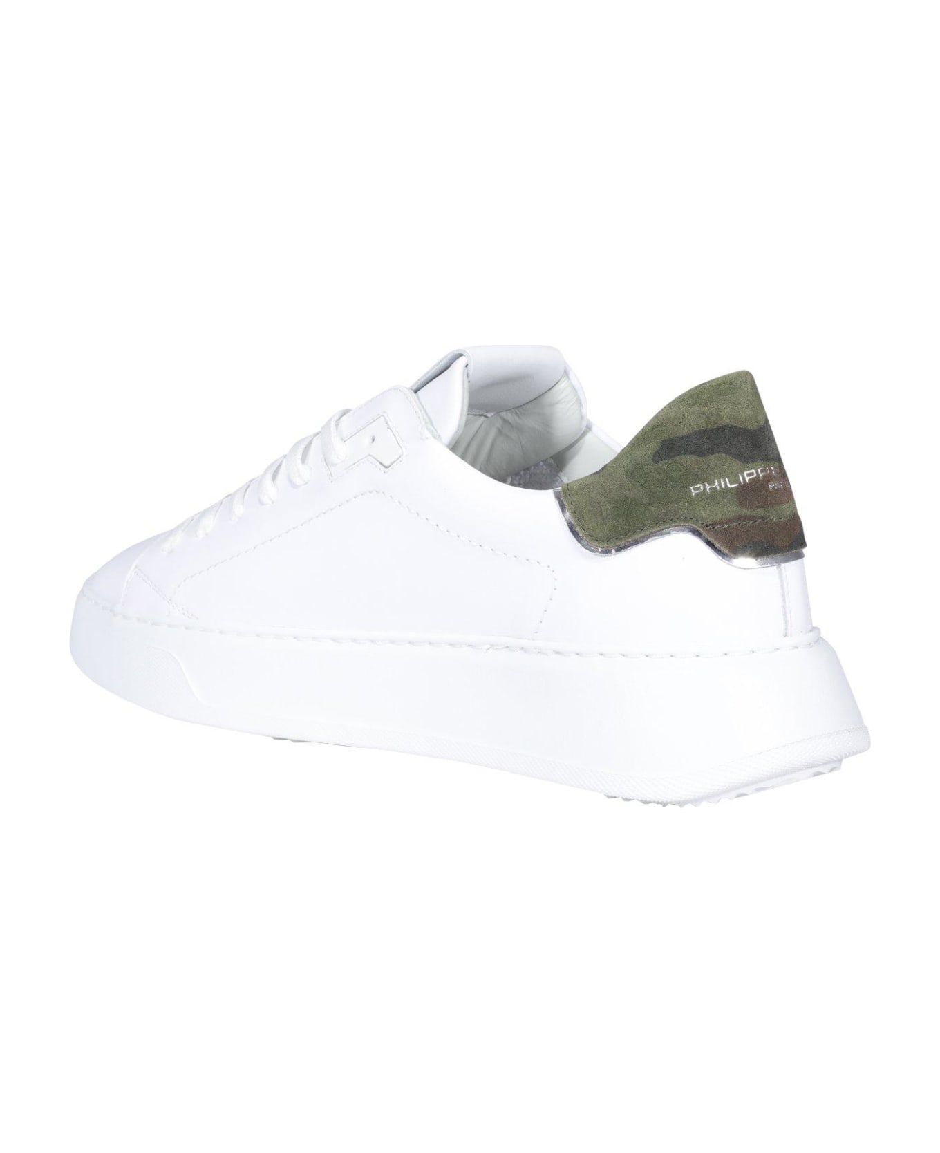 Philippe Model Temple Veau Camouflage Sneakers - Bianco e Verde スニーカー