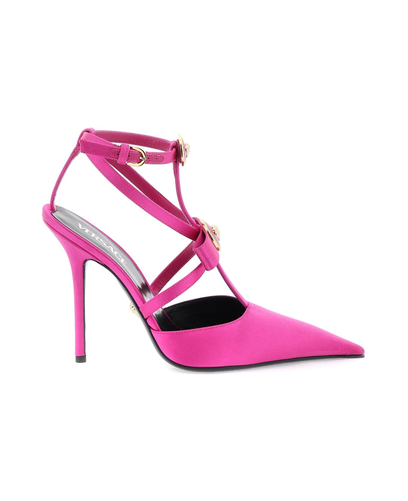 Versace Pumps With Gianni Ribbon Bows - WARTERLILY VERSACE GOLD (Fuchsia)