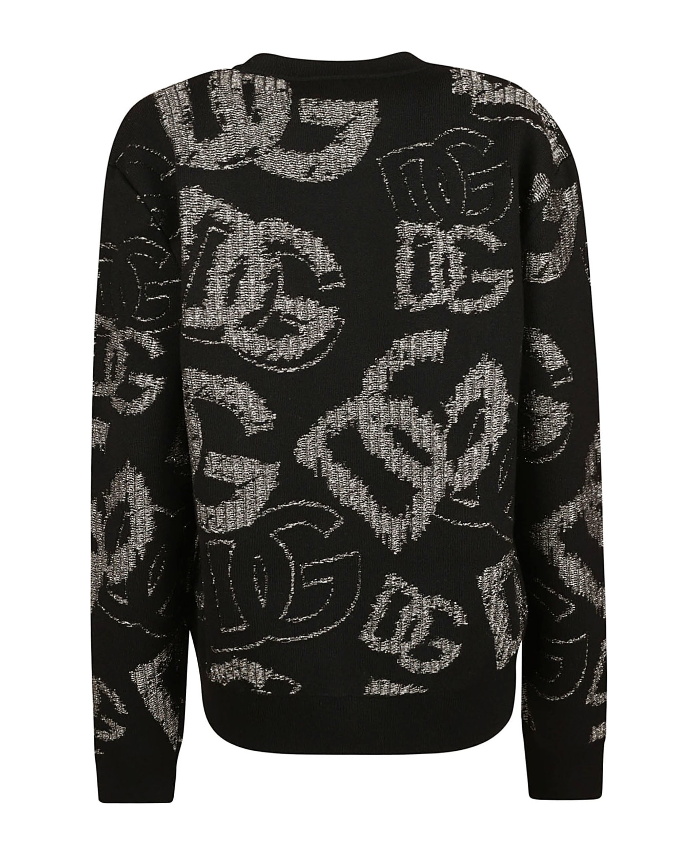 Dolce shorts & Gabbana Logo Detail Knit Sweater - Black