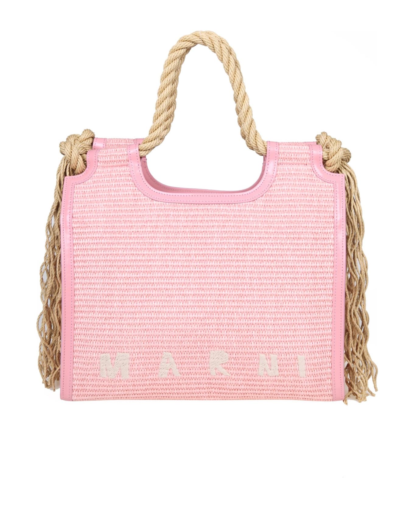 Marni Raffia Handbag Pink Color - PINK/NEUTRALS