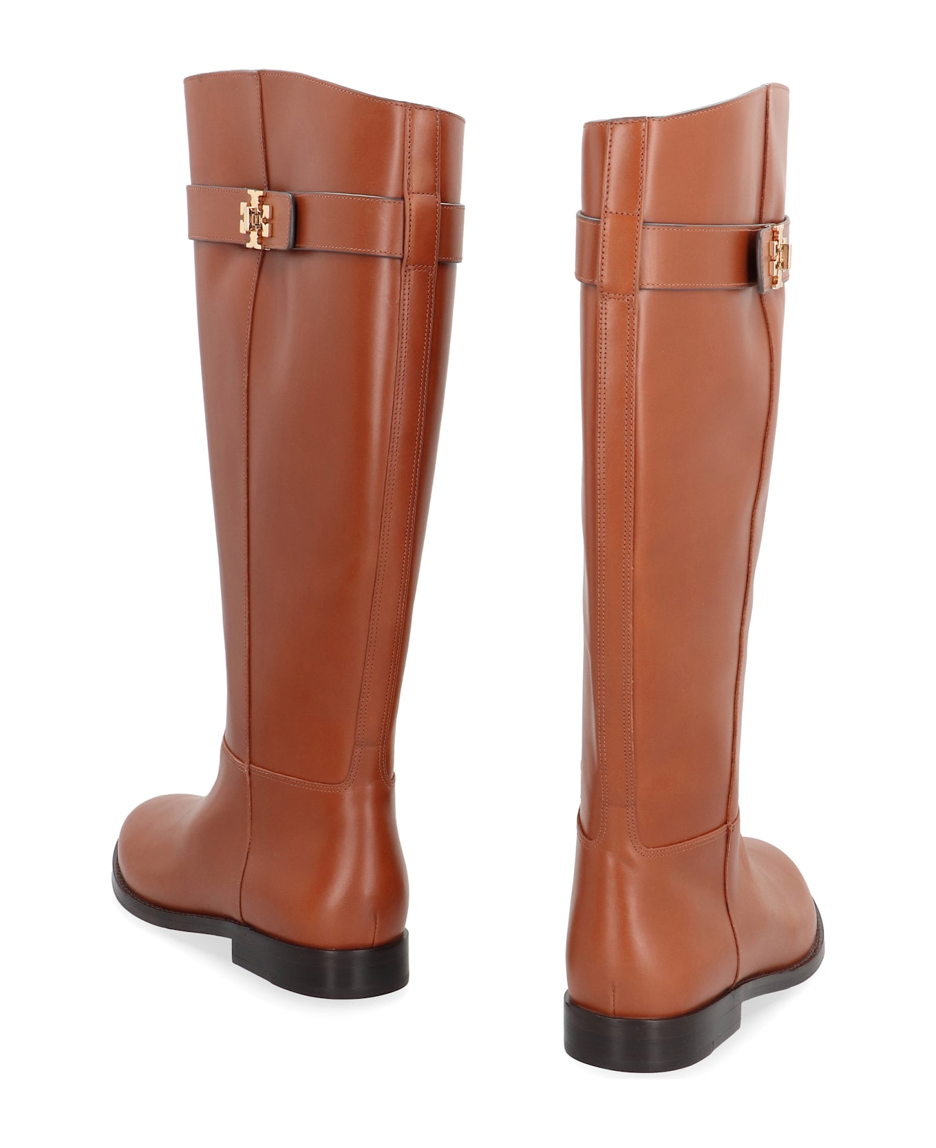 Tory Burch 'lock Ridin' Brown Leather Boots - Sierra Cognac