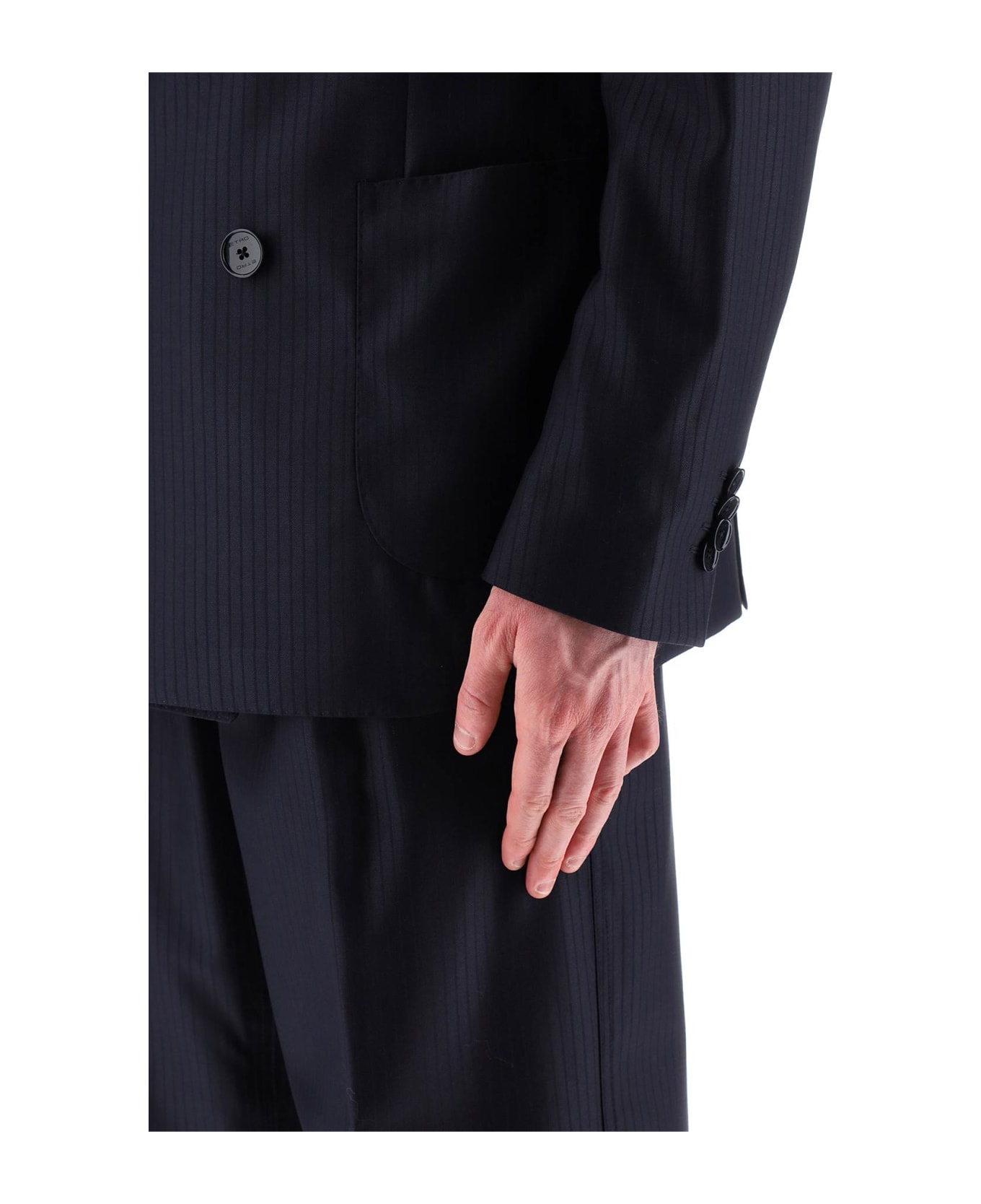 Etro Stripe Wool Double-breasted Blazer | italist
