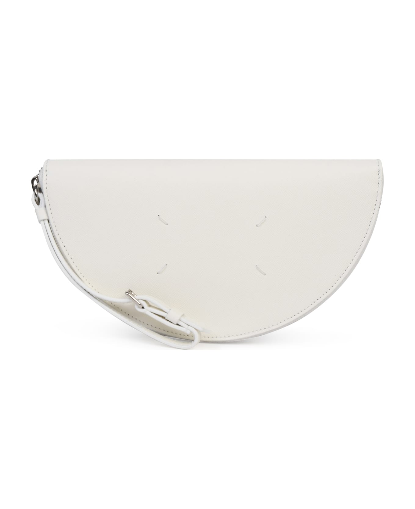 Maison Margiela White Saffiano Leather Clutch Bag - White