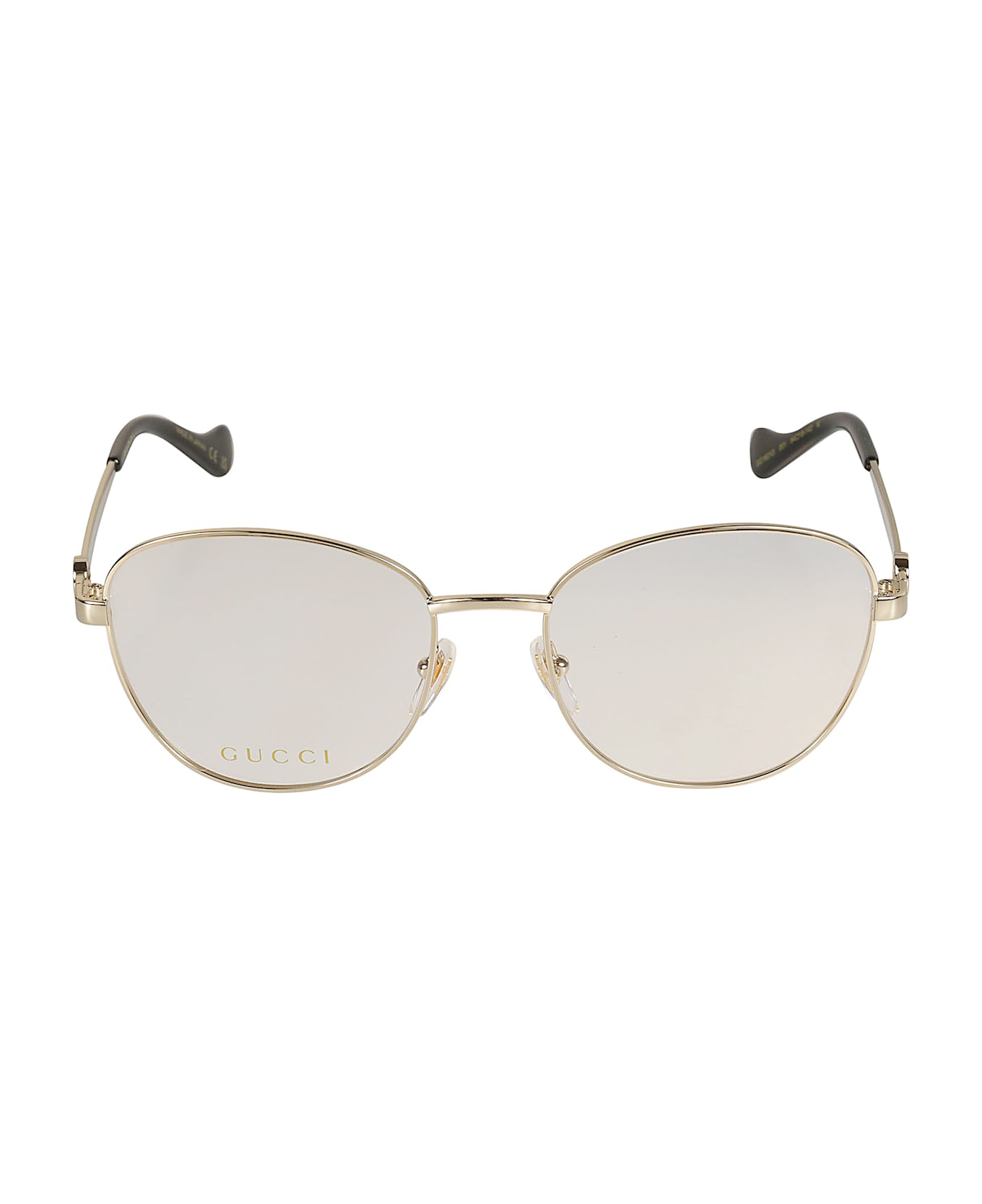 Gucci Eyewear Logo Round Frame - 001 gold gold transparent