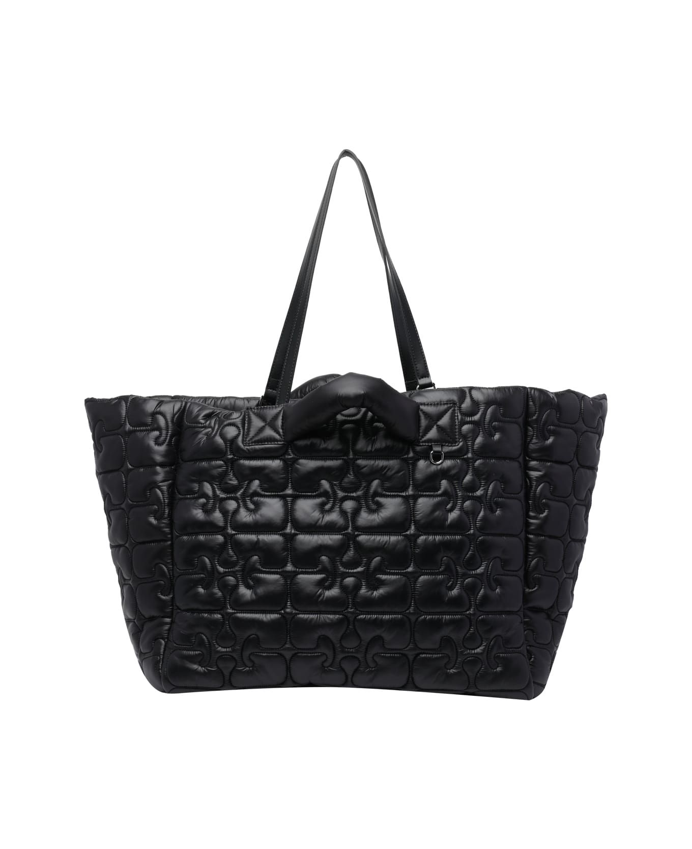 Ganni Re-tech Quilted Tote Bag - Black