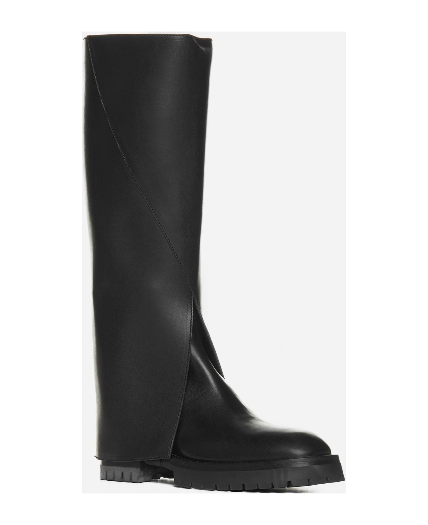 Ann Demeulemeester Jay Leather Boots - BLACK ブーツ