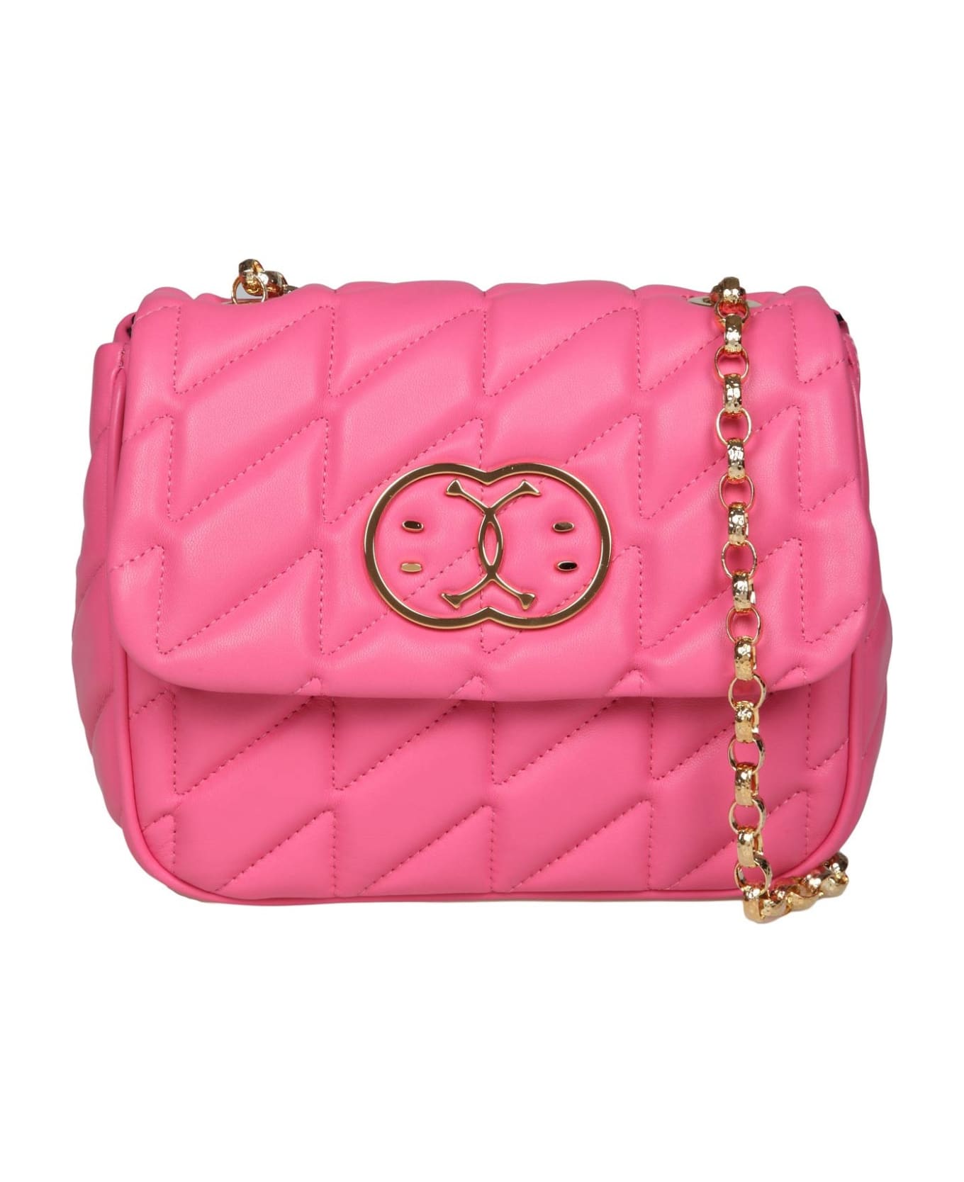 Moschino Camera Bag Double Smile Quilted - PINK
