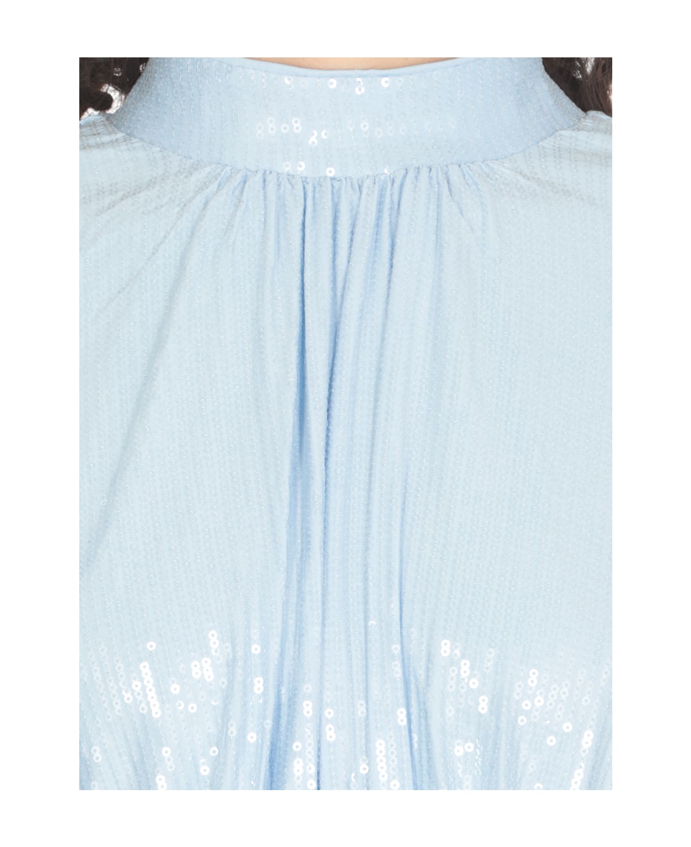 Rotate by Birger Christensen Rhinestones Dress - Light Blue