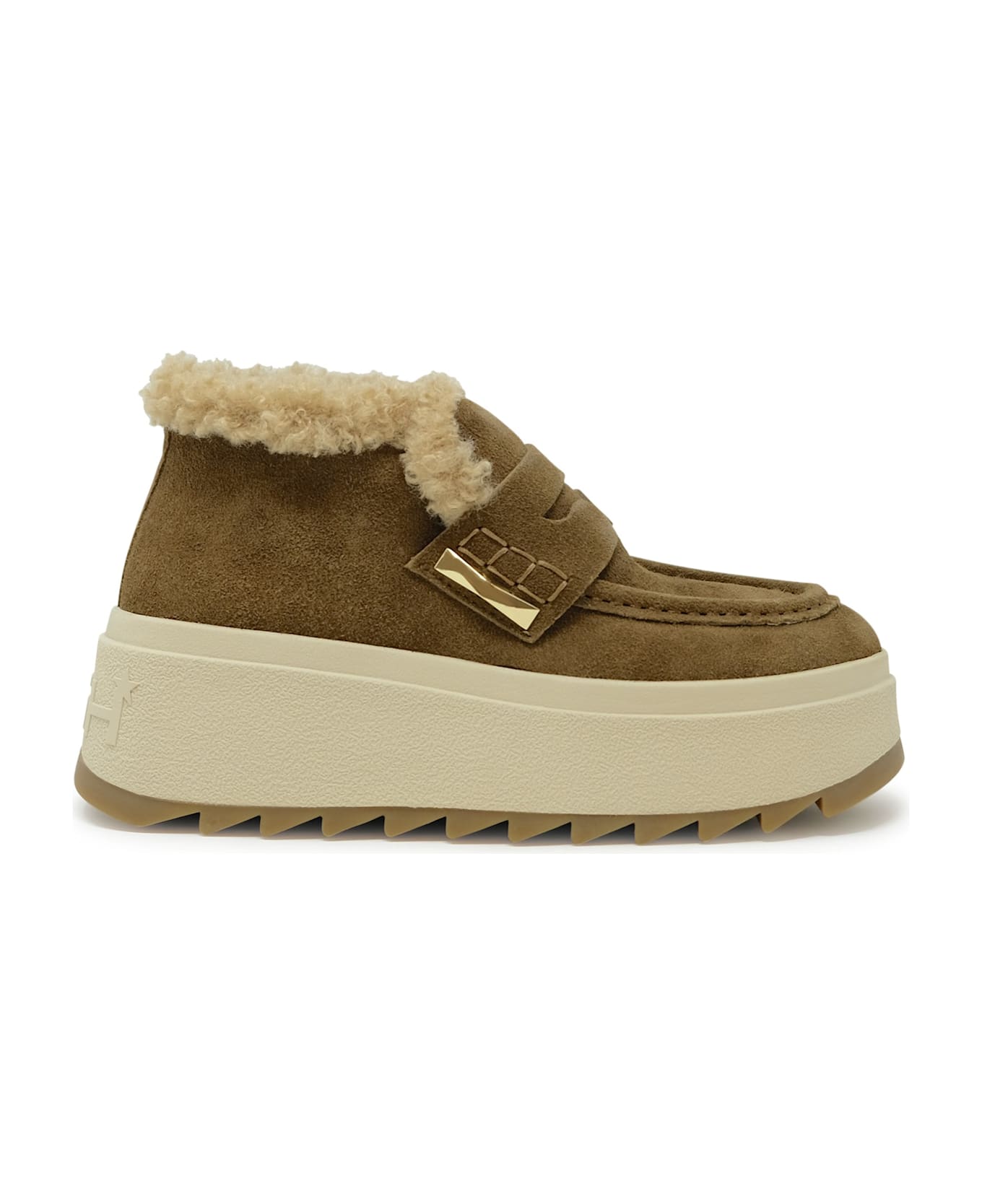 Ash Suede Fur Boots - BROWN