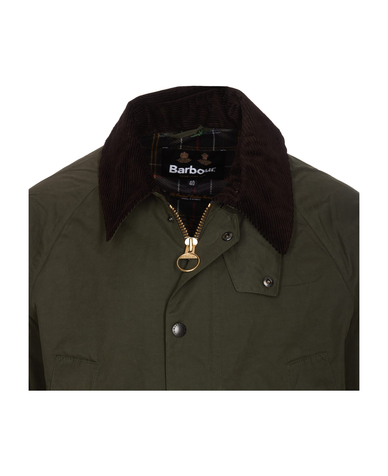 Barbour Oversize Peached Bedale Casual Jacket - Green