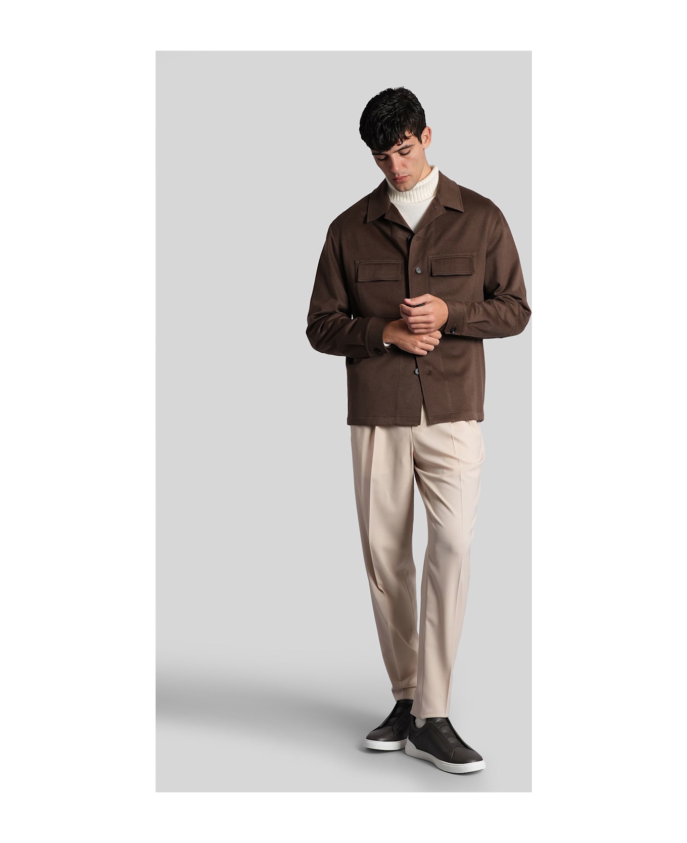 Zegna Pants In Beige Polyester - beige