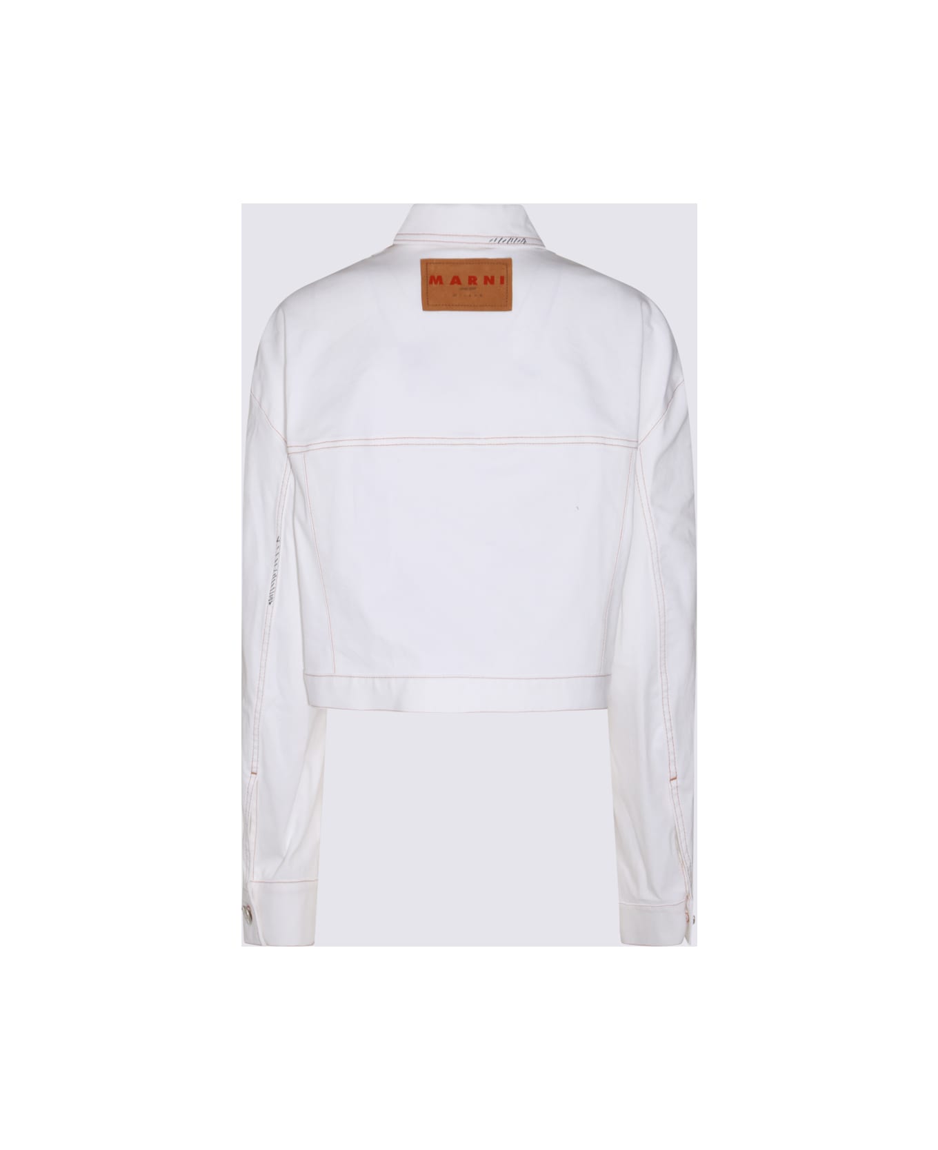 Marni White Cotton Casual Jacket - LILY WHITE