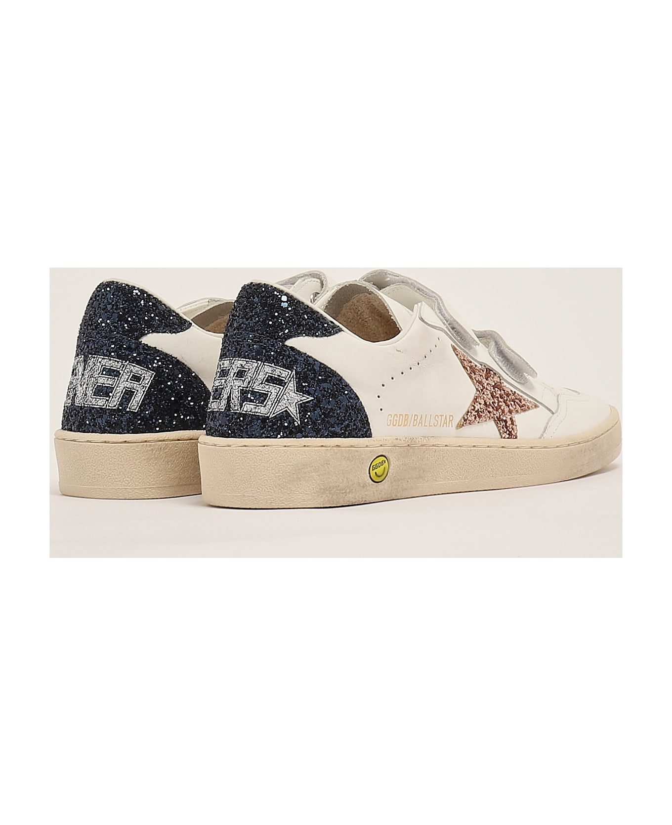 Golden Goose Ballstar Strap Sneaker - BIANCO-ORO