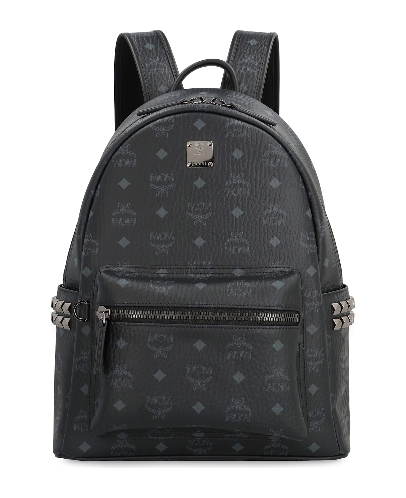 MCM Visetos Stark Side Studs Backpack - black