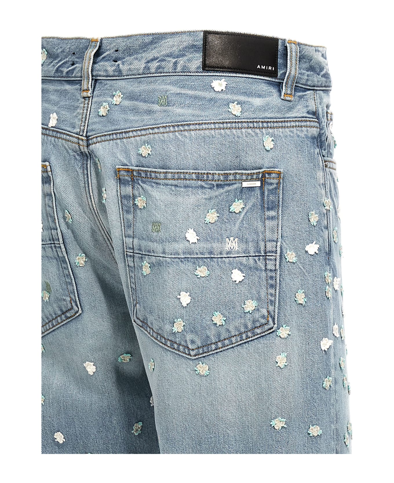 AMIRI 'floral' Jeans - Light Blue デニム