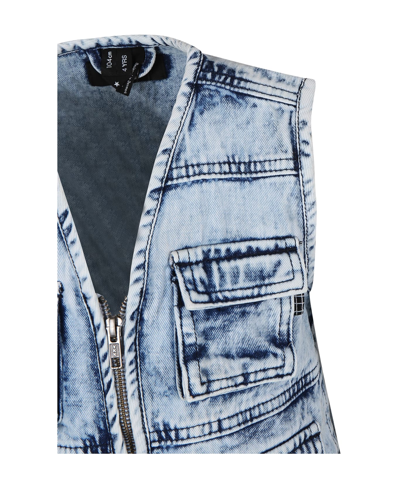 Molo Blue Vest For Boy - Denim