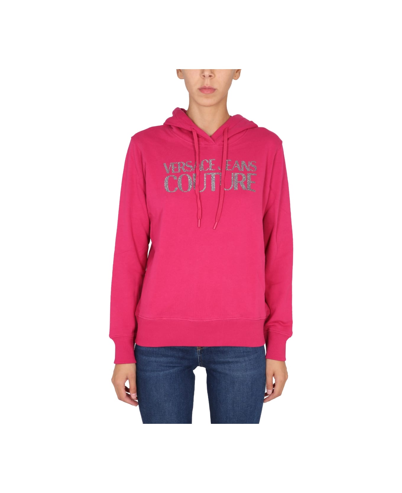 Versace Jeans Couture Sweatshirt With Logo - FUCHSIA