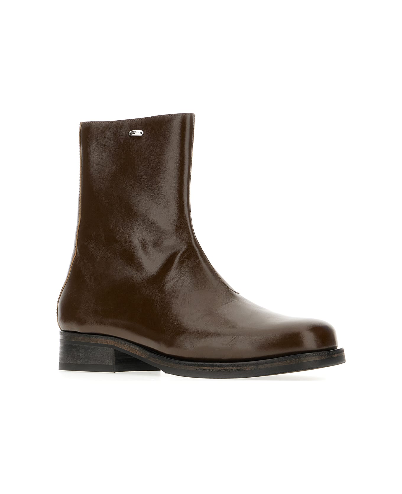 Our Legacy Dark Brown Leather Camion Boots - Olive