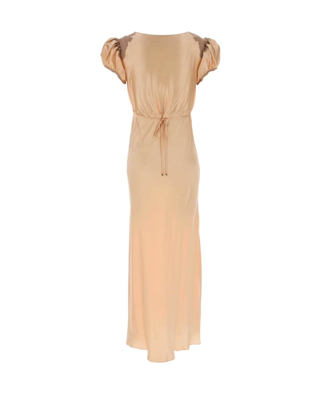 Chloé Pink Satin Dress - CLAYPINK