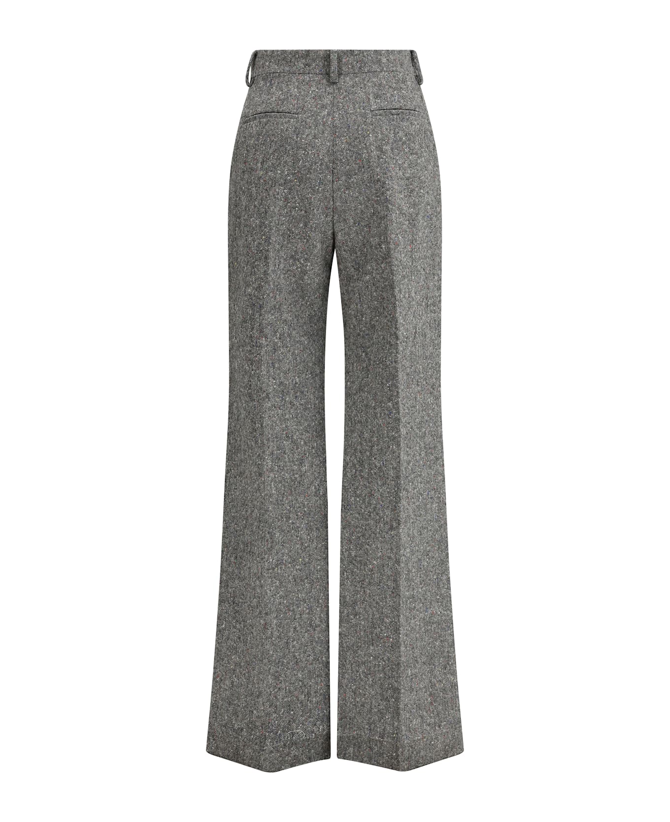 Valentino Bottonato Natté Wool Trousers