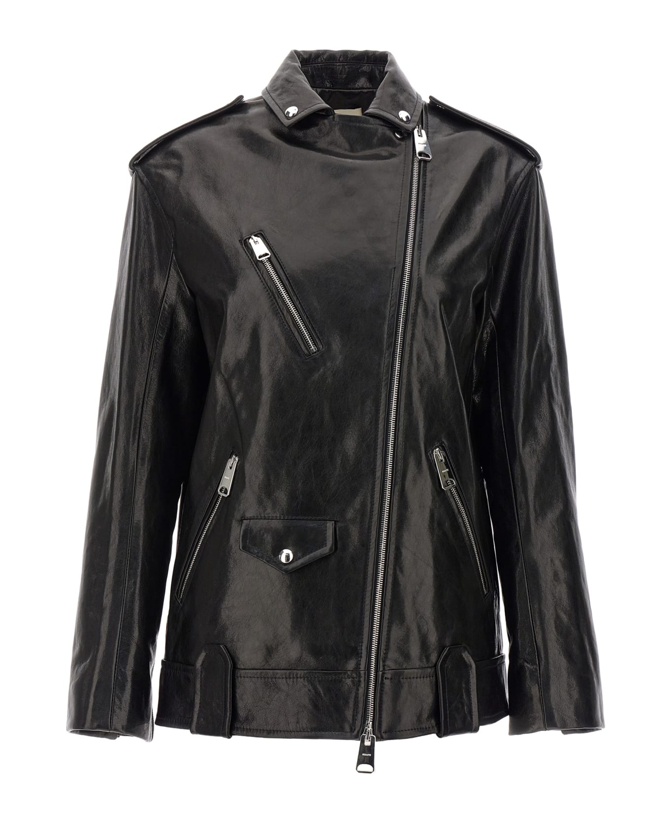 Khaite 'hanson' Leather Biker Jacket - Black レザージャケット