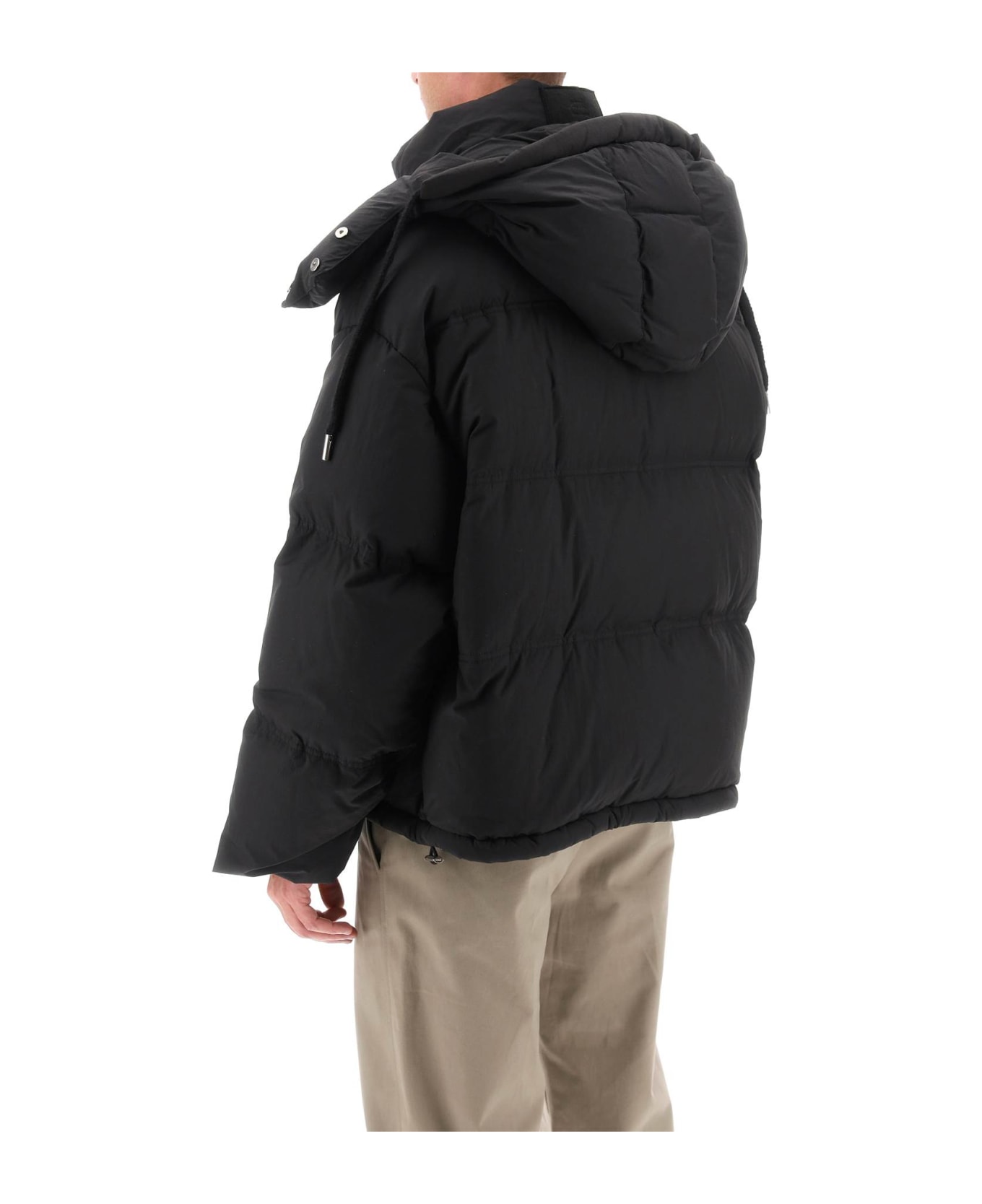Ami Alexandre Mattiussi Down Jacket With Detachable Hood - BLACK
