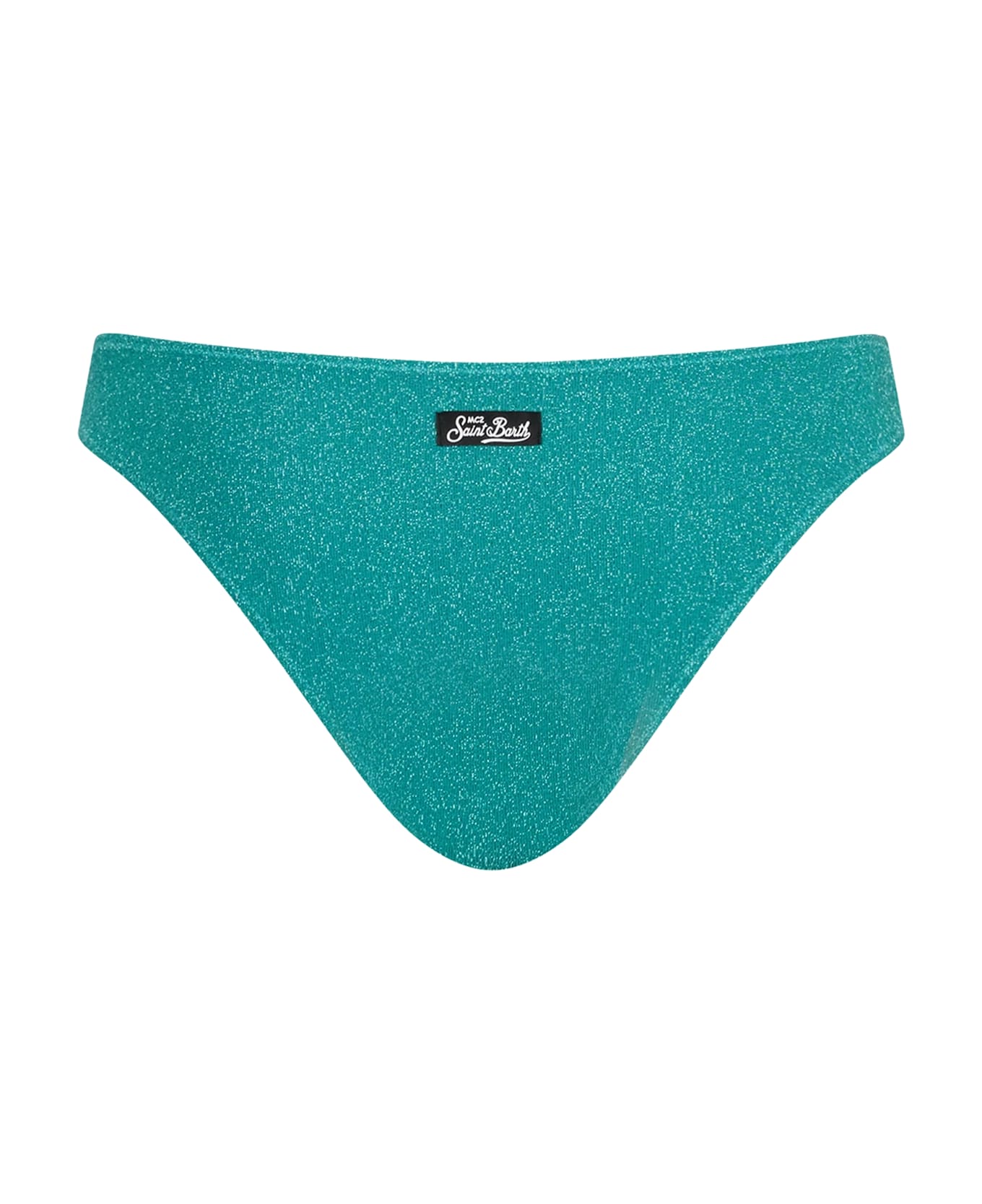 MC2 Saint Barth Woman Teal Lurex Classic Swim Briefs Lido - GREEN