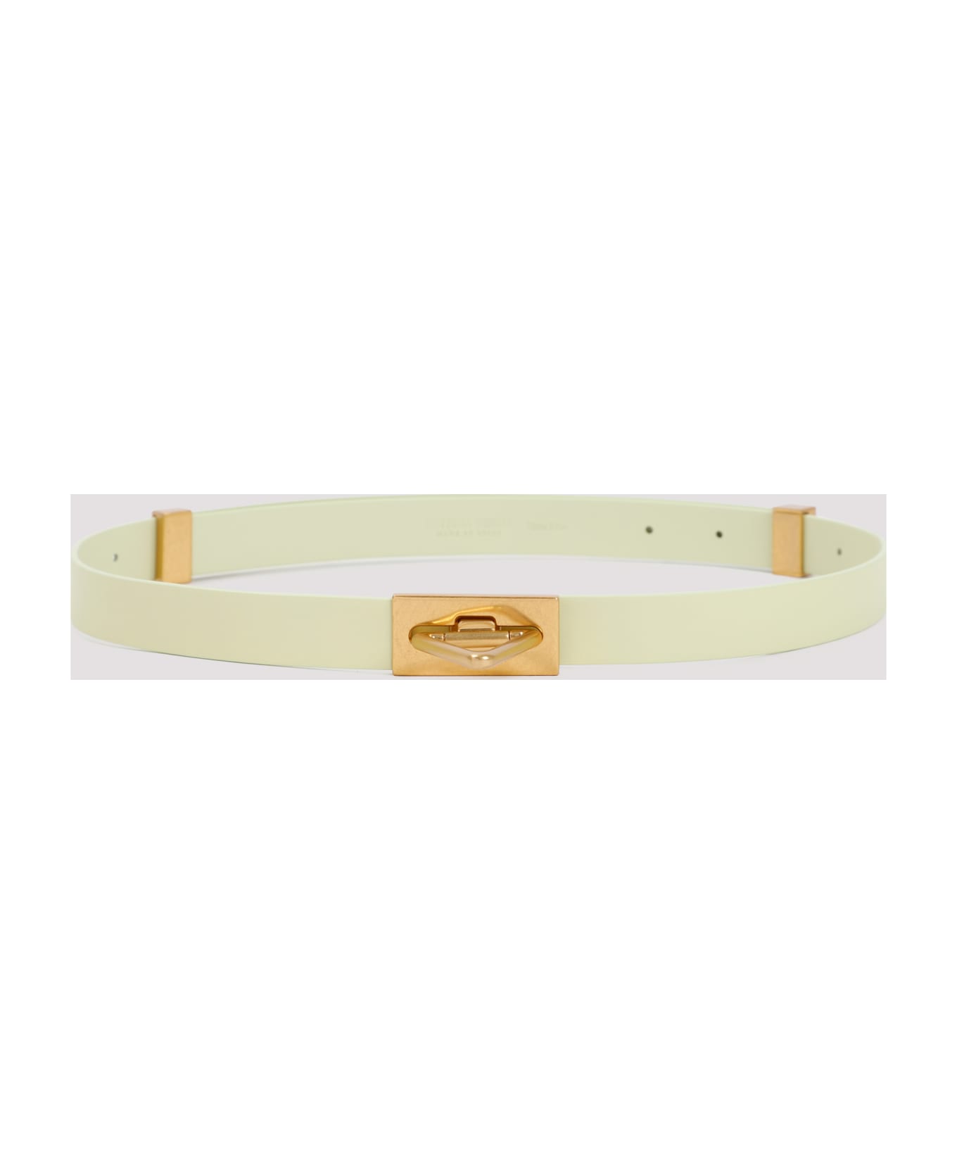 Bottega Veneta Leather Belt - Lemon Washed Gold