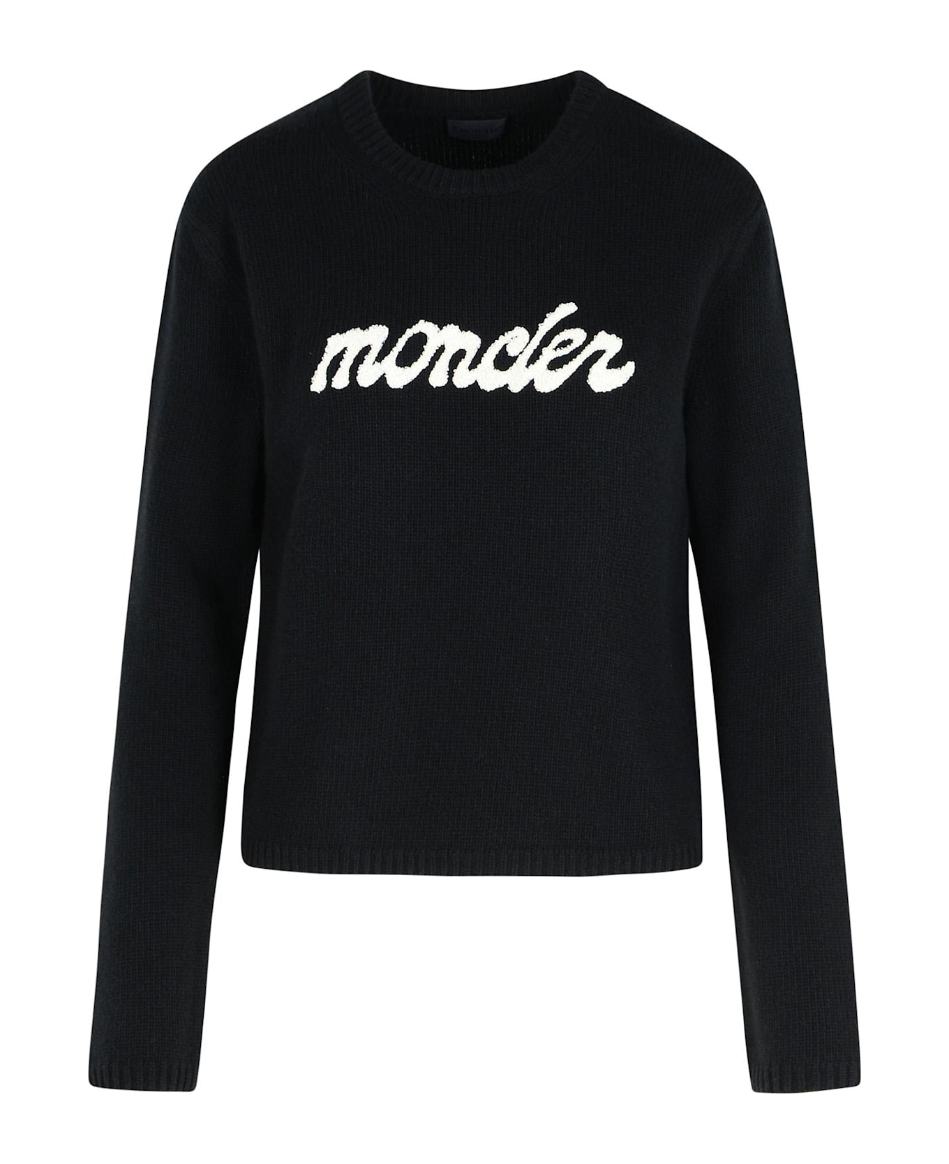 Moncler Black Virgin Wool And Cashmere Sweater - BLACK