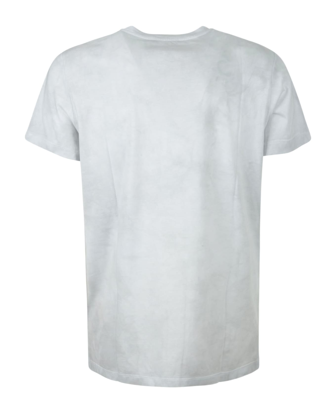 Balmain Logo Print Regular T-shirt - White/Blue